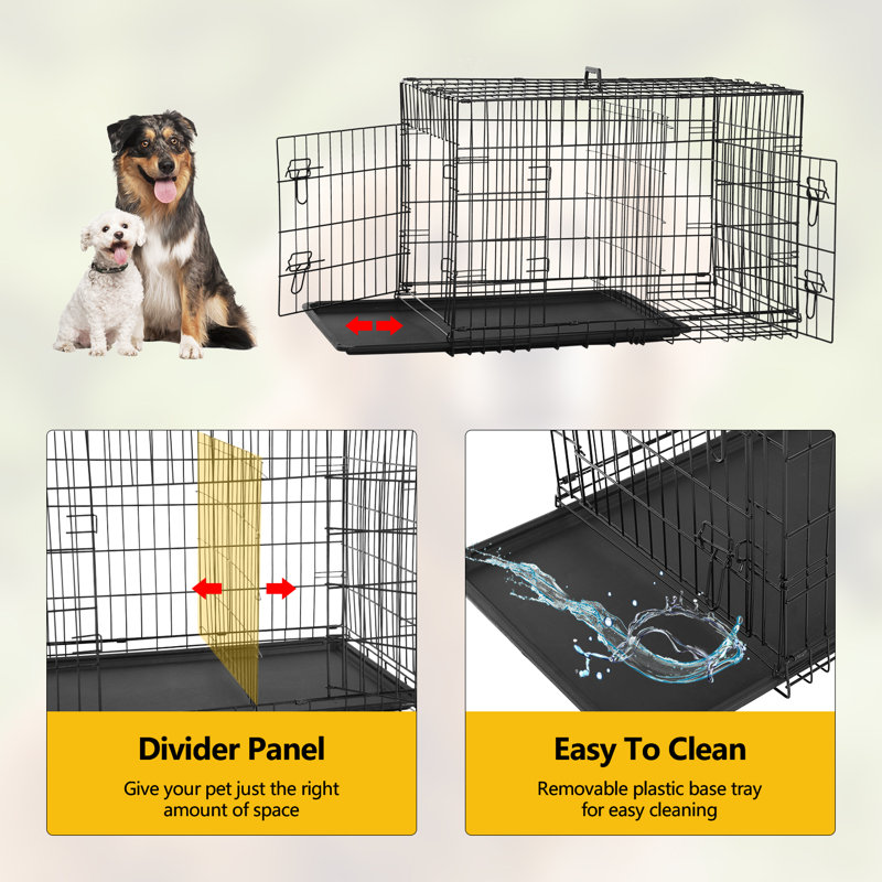 Tucker Murphy Pet Miri 48 Inch Leak Proof Pet Crate Wayfair